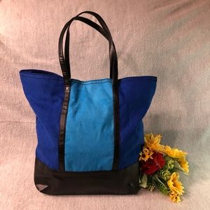 NWOT - Blue & Turquoise ‘Suede’ Color Block Tote Bag